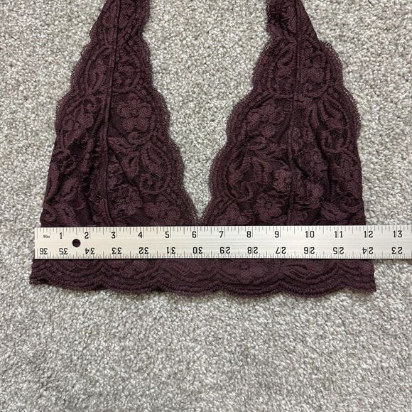 Out From Under Bralette Womens Medium Burgundy Lace Halter Urban Outfitters - Picture 8 of 11